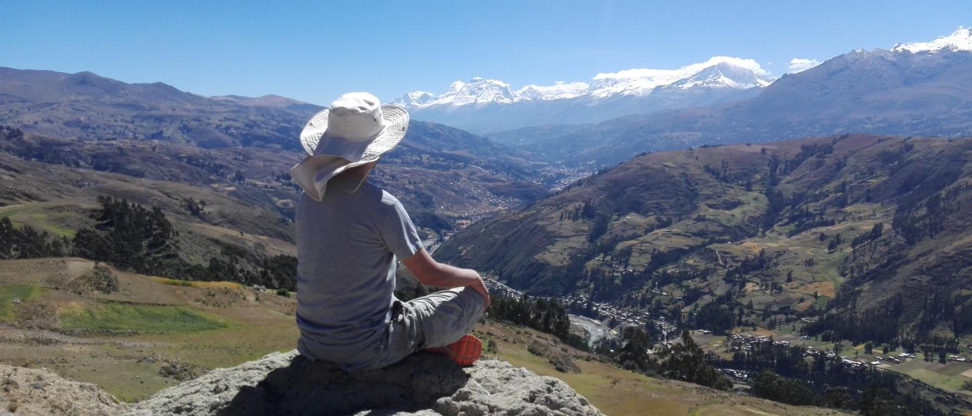 desde la cordillera en los andes guías de montaña caminatas