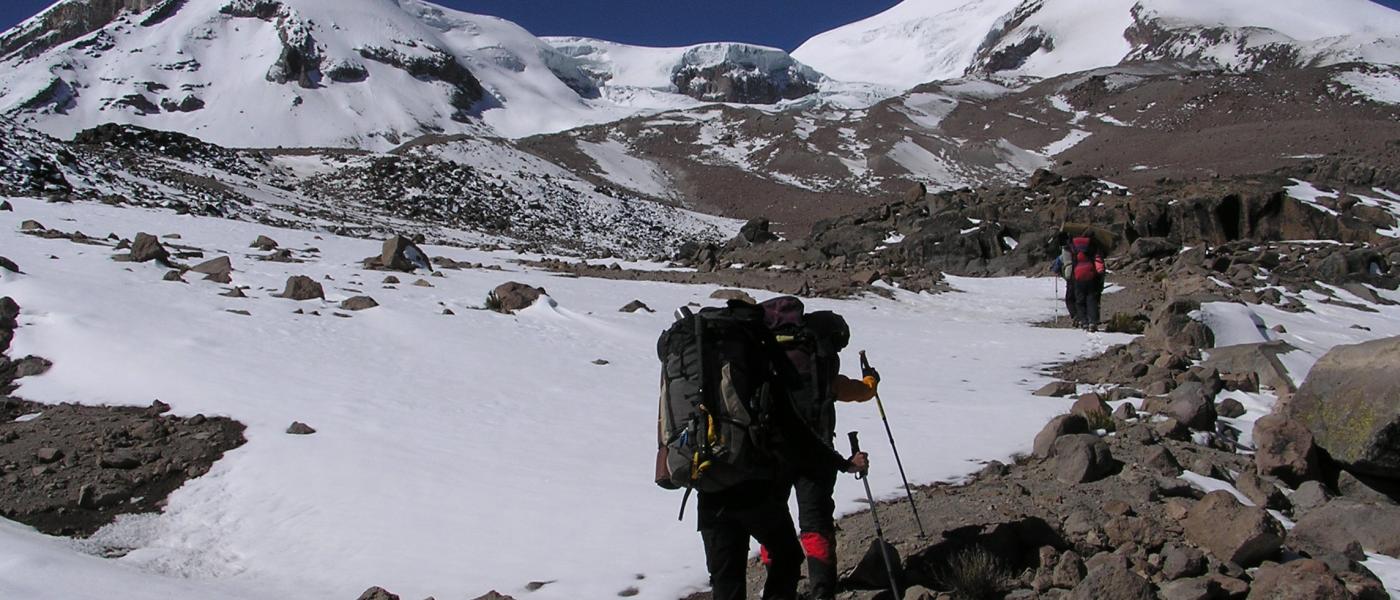 mountain climbing volcano coropuna arequipa Peru, climbing trekking, mountain guides, tours in Peru